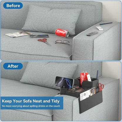 Couch Arm Cup Holder CLESOO Couch Arm Tray Anti-Slip Couch Cup Holder Silicone - Image 7