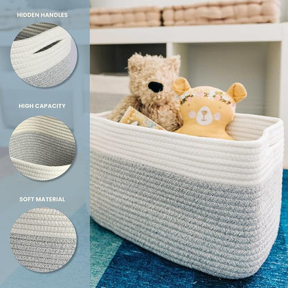 OrganiHaus Set of 3 Woven Storage Baskets - Image 3