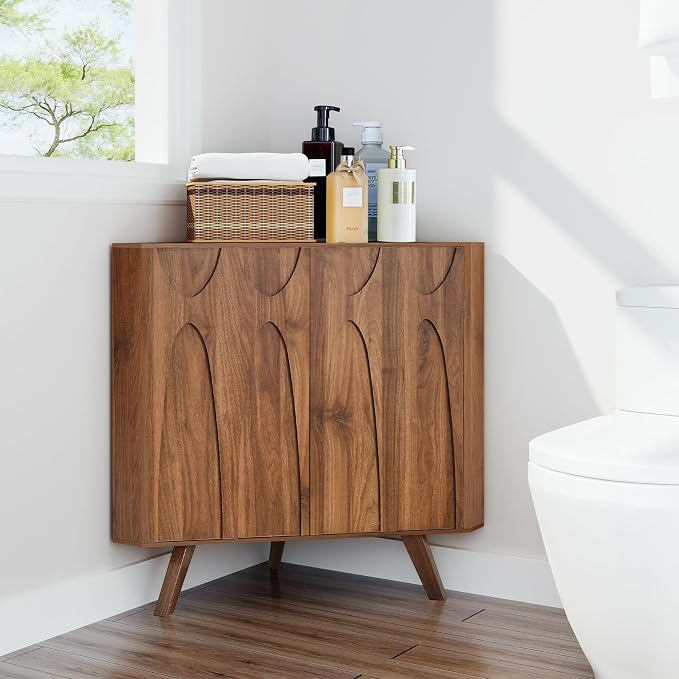 Small Corner Cabinet, Corner Floor Cabinet - Image 8