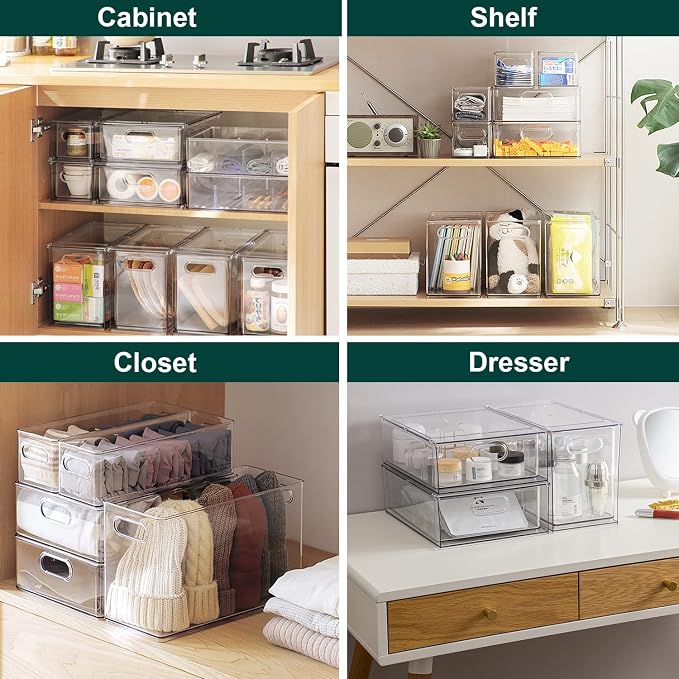 LALASTAR Fridge Organizer And Storage Clear, Large Refrigerator Organizer Bin - Image 6