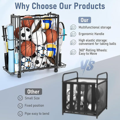 Sports Equipment Garage Organizer, Garage Ball Storage Rack - Image 4