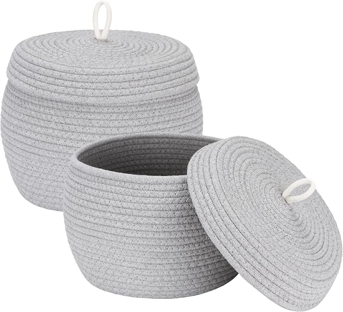 Sea Team Round Cotton Rope Storage Basket by SeaTeam