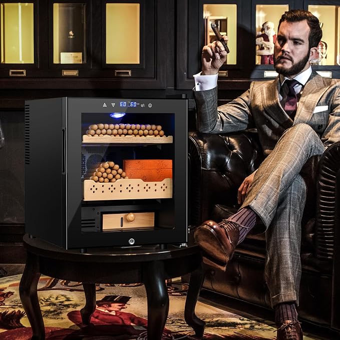Electric Humidor for Cigars, 50L 300 Counts Large Capacity, Thermostatic - Image 7