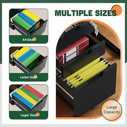 Letaya 3 Drawer Mobile File Cabinet - Image 8