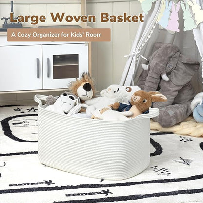 Goodpick Large Blanket Basket Living Room, Storage Baskets - Image 2