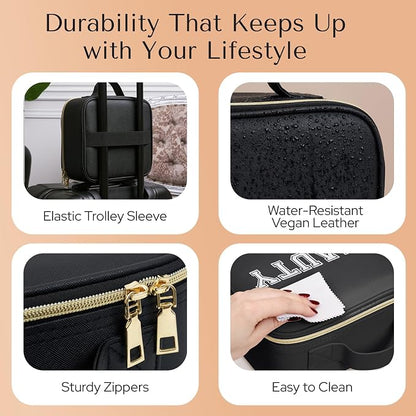 Makeup Bag with LED Mirror – Travel Cosmetic Organizer with Lighted Mirror - Image 5