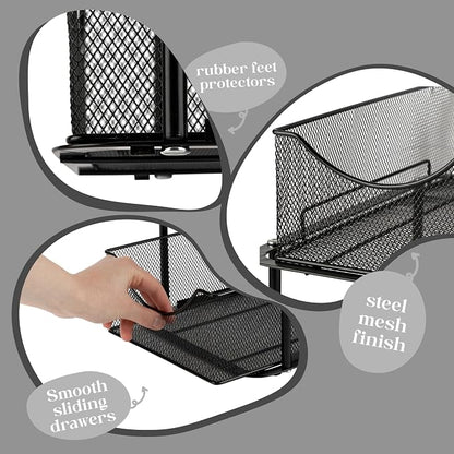 Sorbus 2 Tier Metal Under Sink Organizer - Image 5