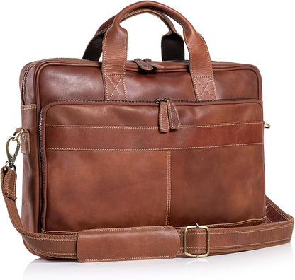 KomalC 16 Inch Leather briefcases Laptop Messenger Bags by KomalC