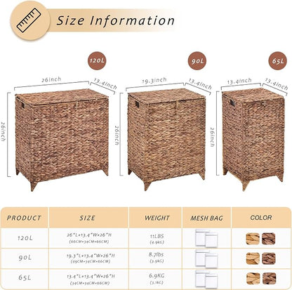 Handwoven Large Laundry Hamper - Image 3