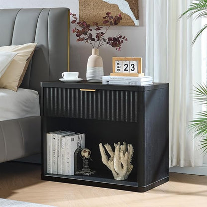 LEYAOYAO 31" Wide Fluted Nightstand Set of 2 - Image 5
