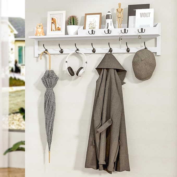 AMBIRD 35 inch Coat Rack Wall Mount, Extra Long Coat Hooks Wall Mount, Entryway - Image 7
