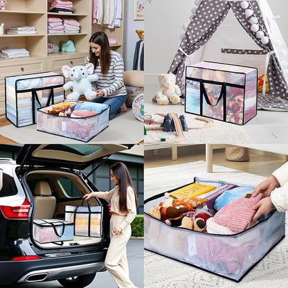 4 Pack Clear Blanket Storage Bags - Image 9