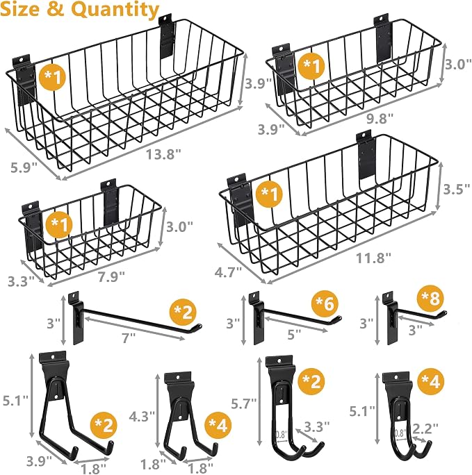Heavy-Duty Slatwall Baskets and Hooks - Image 2