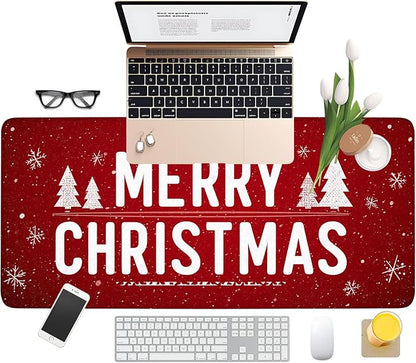 Merry Christmas Gaming Mouse Pad 35.4"x15.7"Desk Mat Anti-Slip Rubber Base & - Image 8