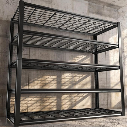 REIBII 48.2'' W Garage Shelving, 3010LBS Storage Shelves Heavy Duty, 5 Tier by REIBII