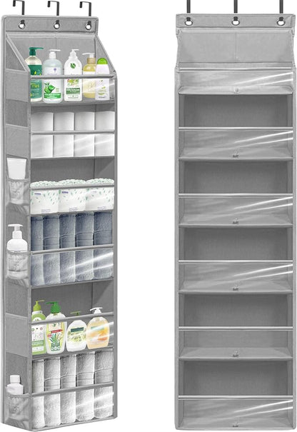 Over Door Organizer with 6 Extra Large Pockets 12 Side Pockets, Sturdy Closet by Unknown