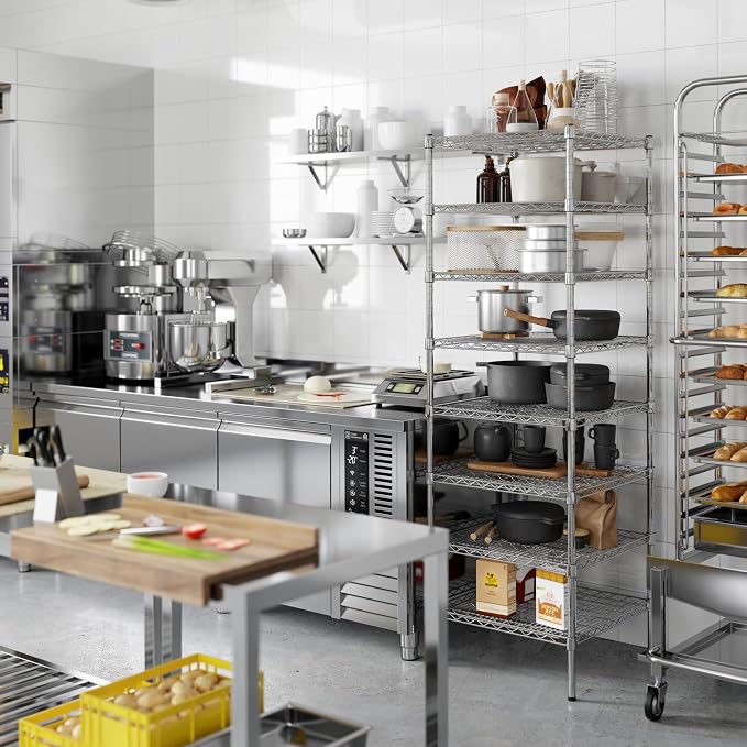 24" Deep x 24" Wide x 74" Height Wire Shelving Kit | 8-Tier | NSF Commercial - Image 2