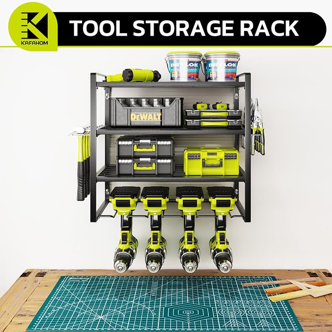 KAFAHOM Power Tool Organizer, Garage Tool Organizers and Storage, Drill Holder - Image 6