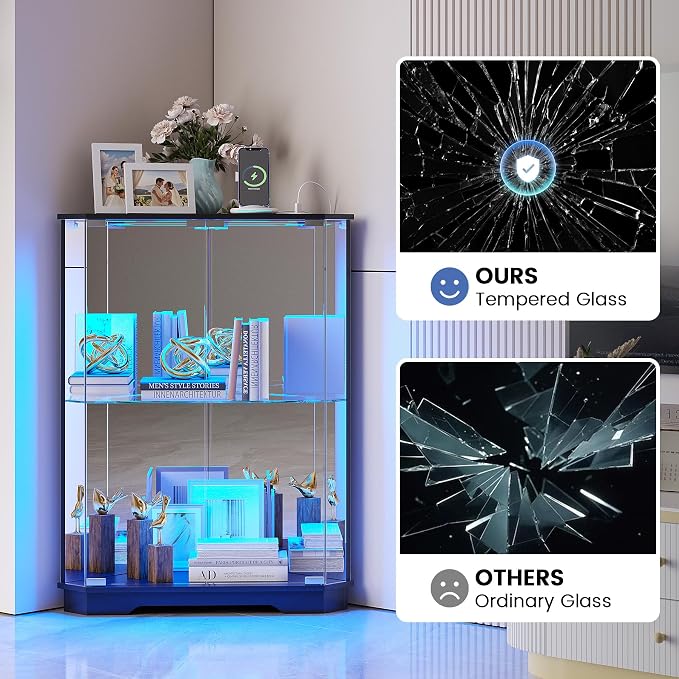 Corner Display Cabinet Set of 2 - Image 7
