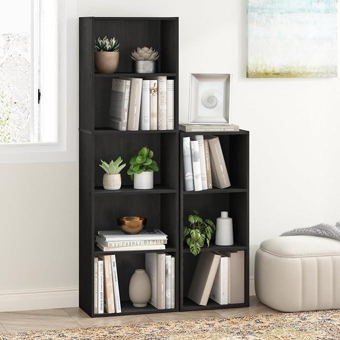 Furinno LUDER Book Shelf, 5-Cube Bookshelf, Bookcase - Image 2