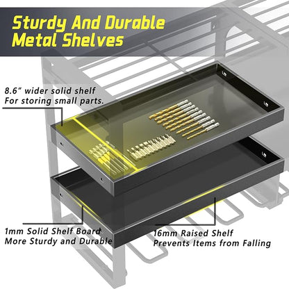 Power Tool Organizer Wall Mount, 4 Layers Heavy Duty Storage Rack - Image 2