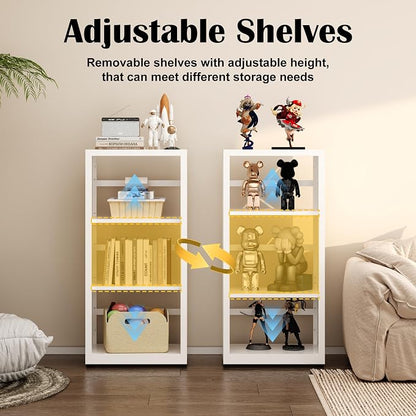 Narrow Bookshelf, 3 Tier Bookcase, Home Office Bookcase Shelf Storage Organizer - Image 5