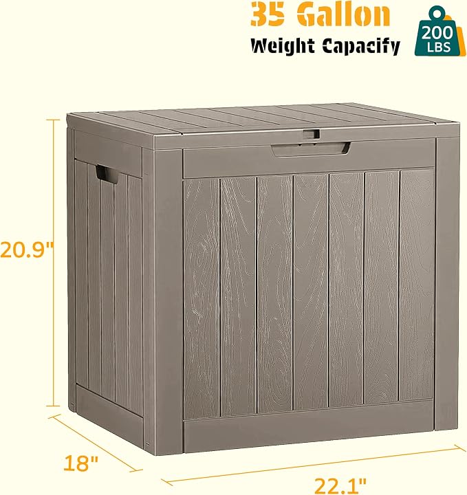 NUNU LAB 35 Gallon Outdoor Storage Box Waterproof, Outside Package Delivery - Image 4