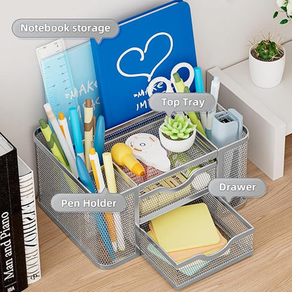 Marbrasse Mesh Desk Organizer, Pen Organizer - Image 2