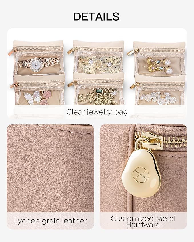 Vlando Small Jewelry Box Organizer, Travel Jewelry Storage - Image 3