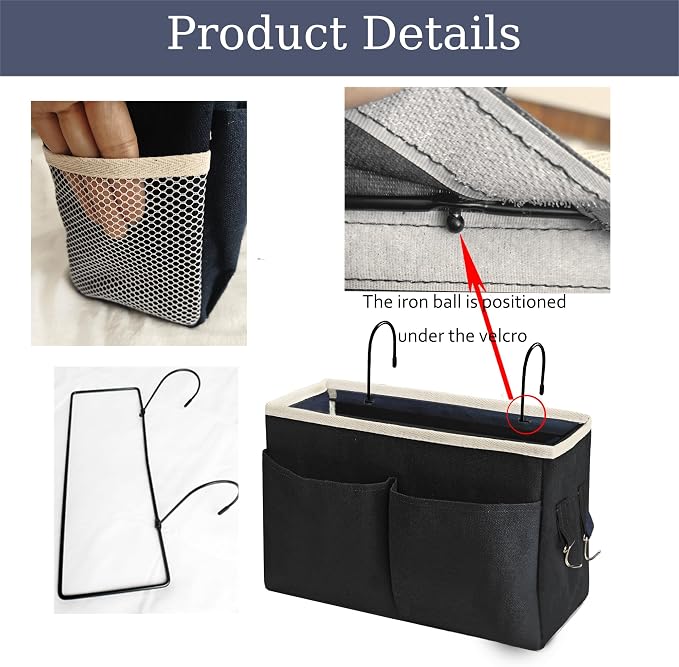 Bedside Caddy/Bedside Hanging Storage Bag Multi-Function Caddy - Image 3