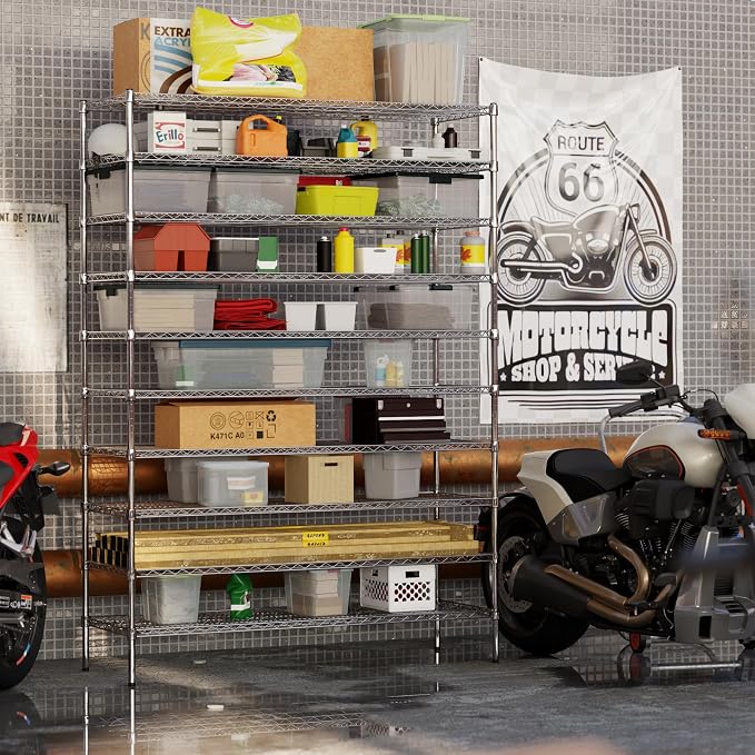 21" Deep x 60" Wide x 86" Height Wire Shelving Kit | 10-Tier | NSF Commercial - Image 2