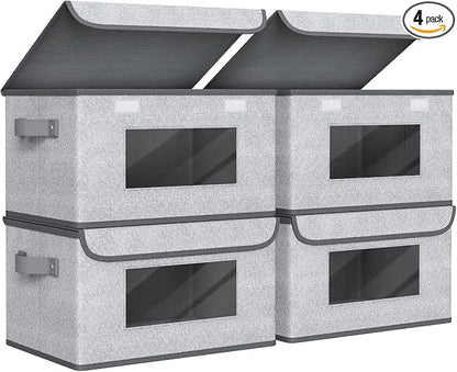 Univivi [4-Pack Fabric Storage Boxes Collapsible Storage Bins by Univivi