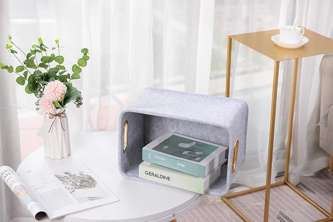 Collapsible Storage Bins Foldable Felt Fabric Storage Basket Organizer Boxes - Image 3
