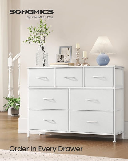 SONGMICS Dresser for Bedroom, Chest of Drawers, TV Stand, 7 Non-Woven Fabric - Image 3