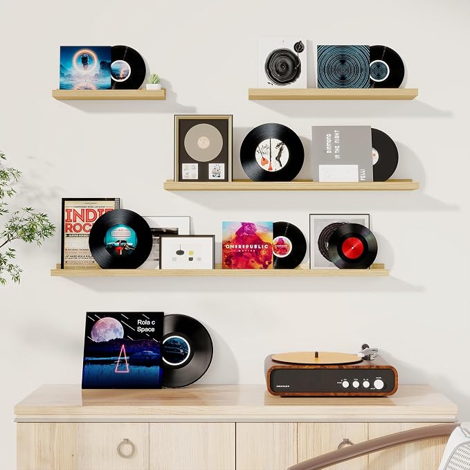Fun Memories Picture Ledge Shelf, 16 Inch Long Floating Shelves Set of 6 - Image 2