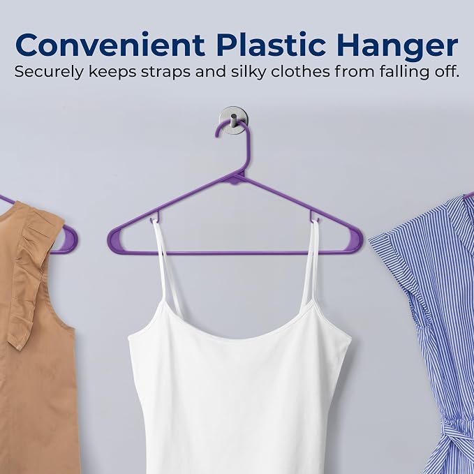 SereneLife 30 Pack Plastic Clothes Hangers – Ultra Lightweight Slim Non Slip - Image 6