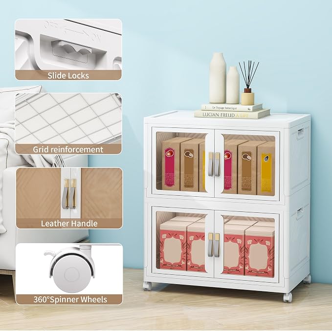 Large Clear Stackable Storage Bins - Image 4