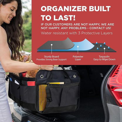 TRUNKCRATEPRO Trunk Organizer For Car, Truck | Premium Adjustable Multi - Image 3