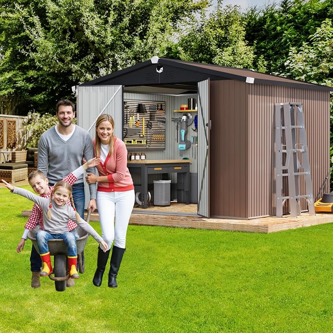 Metal Storage Shed, 10x8 Outdoor Storage Building, Large Backyard Sheds - Image 8