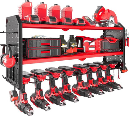 KAFAHOM Power Tool Organizer, Large 8 Drill Holder Wall Mount by KAFAHOM