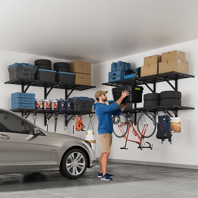 FLEXIMOUNTS 2-Pack 2x6ft Heavy Duty Garage Wall Shelving, 800lbs Capacity - Image 8