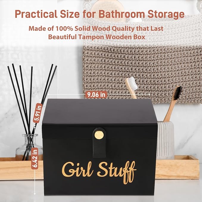 100% Solid Wood Tampon Holder Box - Image 3
