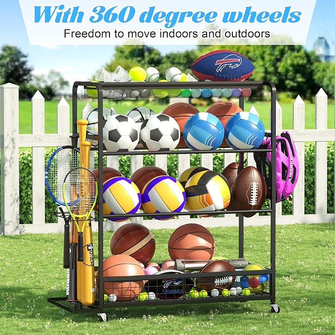 Garage Sports Equipment Organizer, Sports Ball Organizer - Image 6
