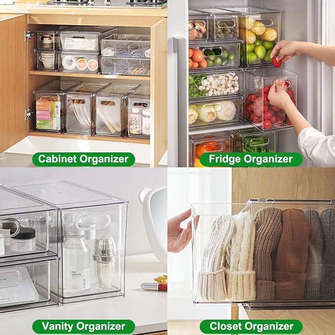 Taiuloo Clear Stackable Storage Drawers - Image 5