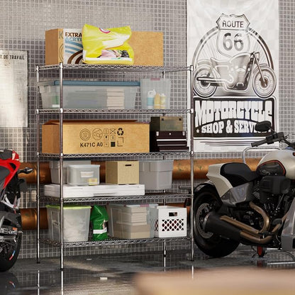 21" Deep x 48" Wide x 64" Height Wire Shelving Kit | 5-Tier | NSF Commercial - Image 5