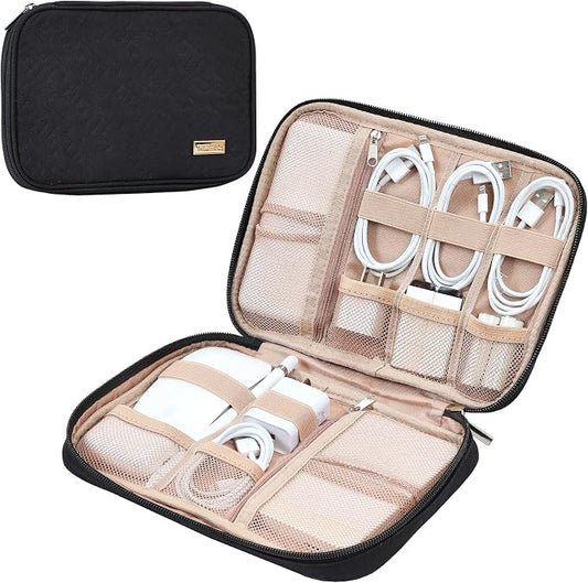 NISHEL Travel Cord Organizer Case, Tech Electronic Bag, Essentials by NISHEL