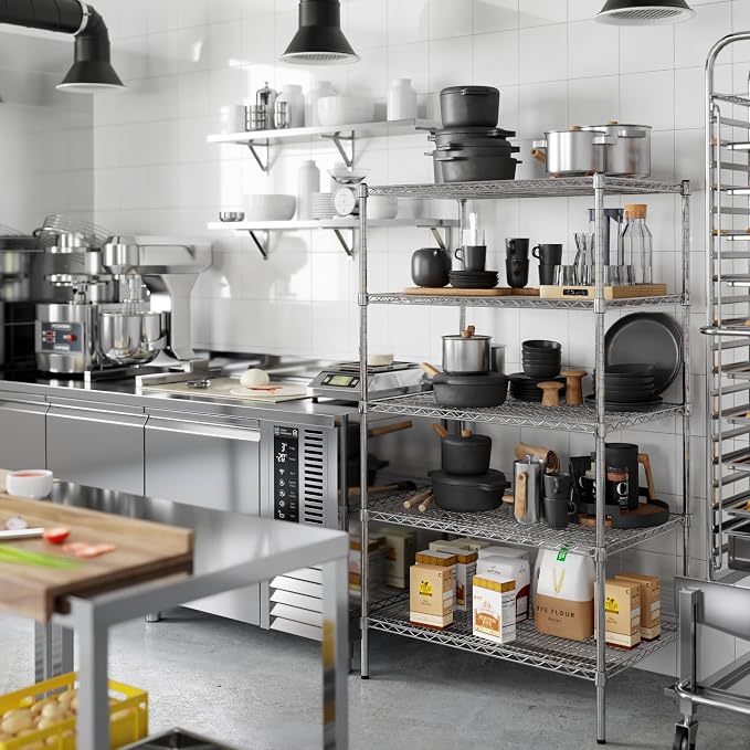 24" Deep x 36" Wide x 64" Height Wire Shelving Kit | 5-Tier | NSF Commercial - Image 6