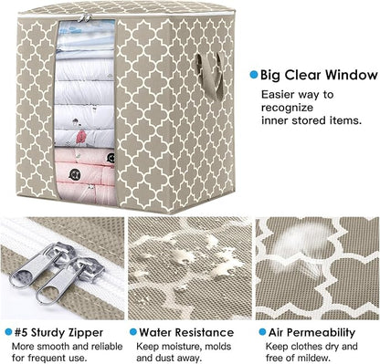WISELIFE Storage Bags 2 Pack/100L Large Blanket Clothes Organization and - Image 2