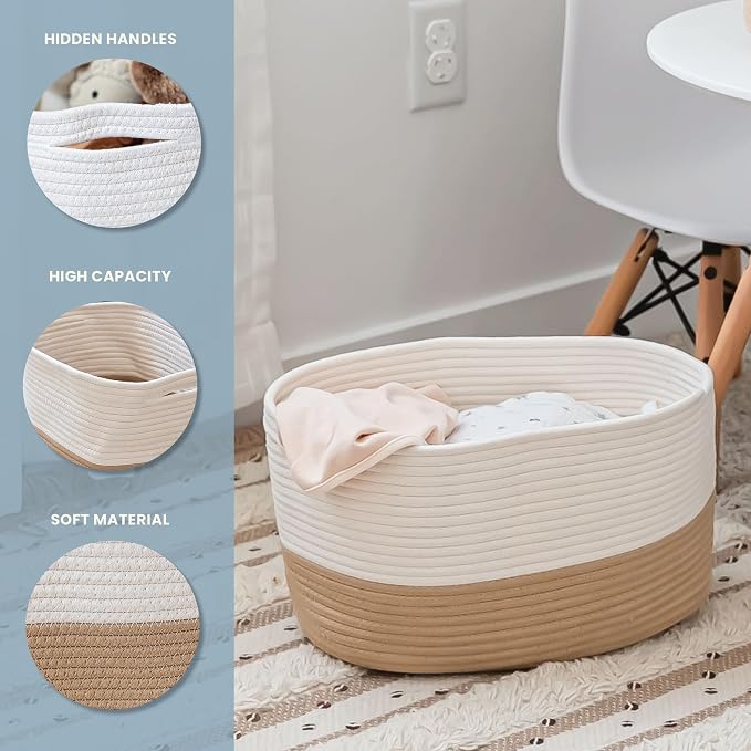 OrganiHaus Set of 3 Woven Storage Baskets - Image 3