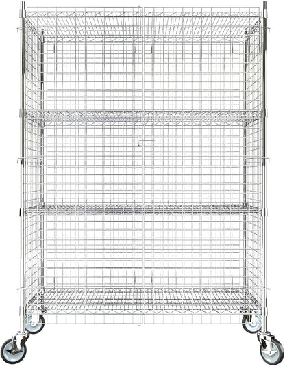 24"x48"x70" Metal Wire Chrome Security Heavy Duty Commercial NSF Certified by Krollen+Industrial